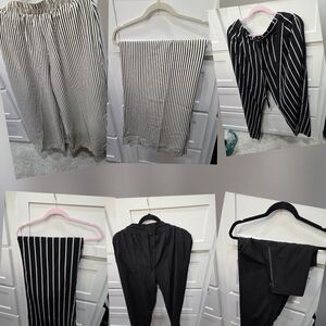 🚨 BUNDLE DEAL ALL FOR $20 -Chic Striped Black and White Pants